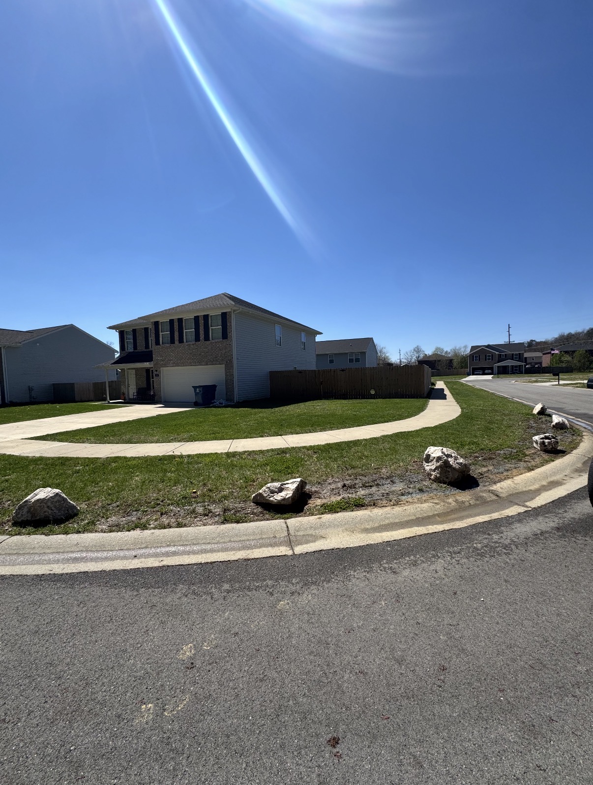 Boulder border curb appeal