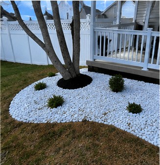 Rock bed border install